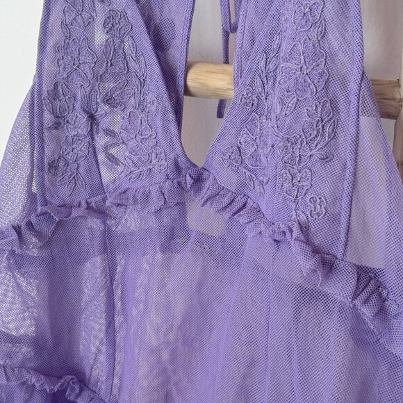 Free People Tunic Top Ruffle Mini Overlay Dress - Picture 7 of 10